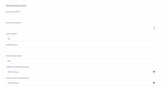 Halaman Tambah Dana Desa