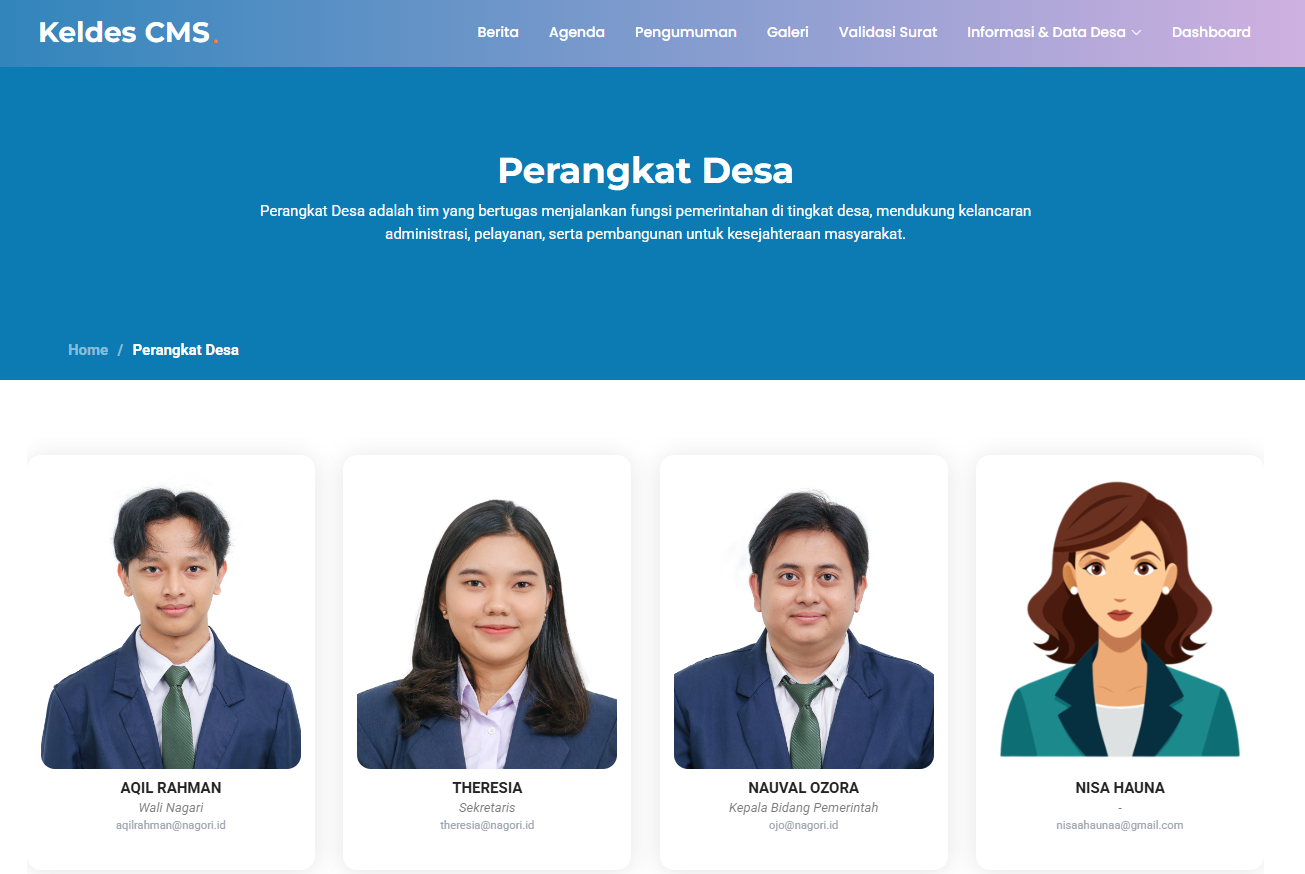 Halaman Perangkat Desa