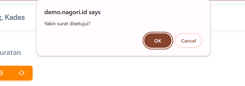 Halaman Pengajuan Surat